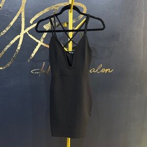 Elegant Black Strappy Dress